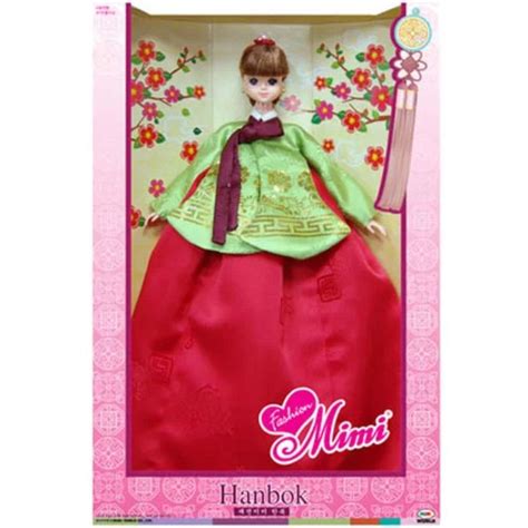 Fashion Mimi Hanbok Camellia Flower Korean Traditional Clothes Barbie Doll Hanbok Barbie