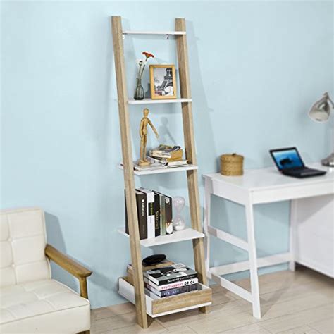 Cette échelle ne passe pas inaperçue. Promotion -17% ! SoBuy® FRG229-WN Étagère échelle escalier ...