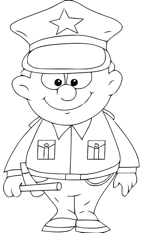 Viens rouler à fond en ville sans risquer d'amende ! Coloriage police à imprimer pour les enfants - CP21753