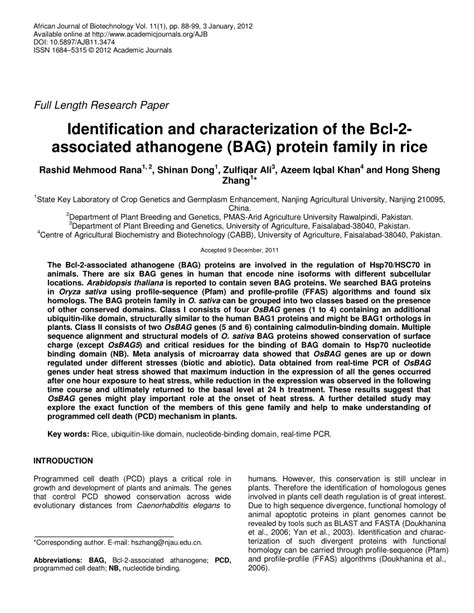 Pdf Identification And Characterization Of The Bcl Associated