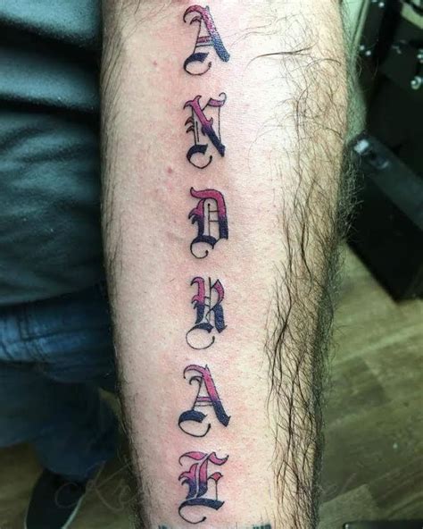 Old English Letter Tattoos Done By Kristen Steele At Walls Of Wonder In