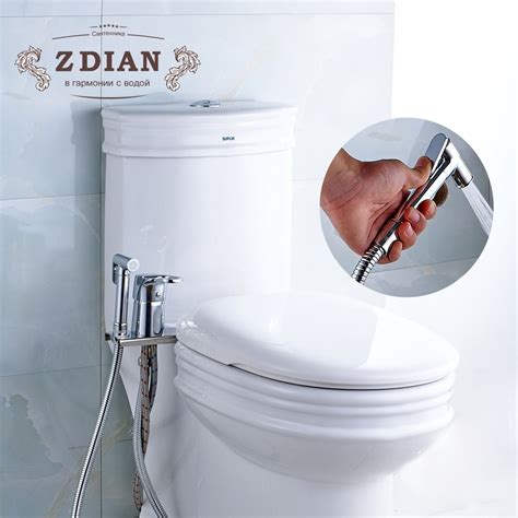 New Solid Brass Chrome Handheld Bidet Toilet Portable Bidet Shower Set With Hot And Cold Water