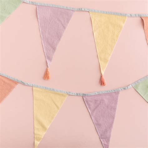 Pastel Fabric Party Bunting By Postbox Party