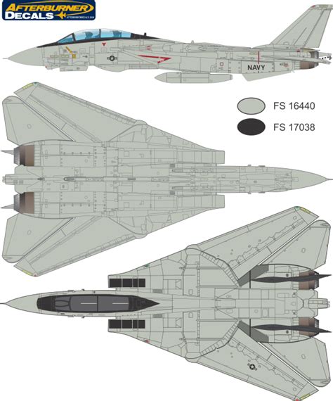 F 14 High Visibility Scheme Late Color Profile Fighter Aircraft