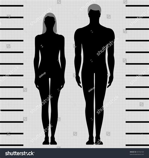 Male And Female Body Templates In Front View Stock Vector Illustration