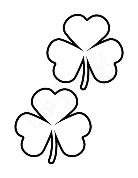 Simple Shamrock Outline Coloring Page Free Printable Pdf From