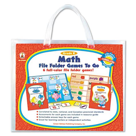 Carson Dellosa Publishing File Folder Games To Go Mat Kindergarten