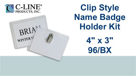 Clip Style Name Badge Holder Kit Sealed Holders With Inserts 4 X 3 96