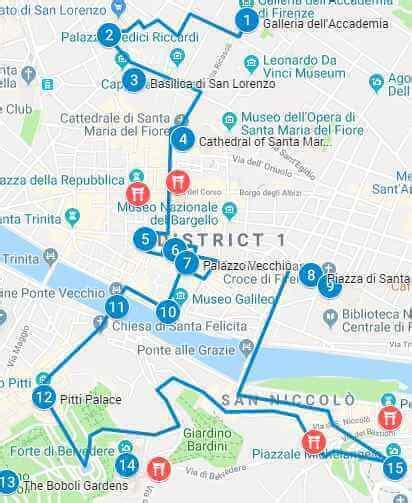 Florence Self Guided Walking Tour Map And Attractions Travel With