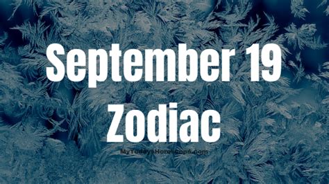 September 19 Virgo Zodiac Sign Horoscope