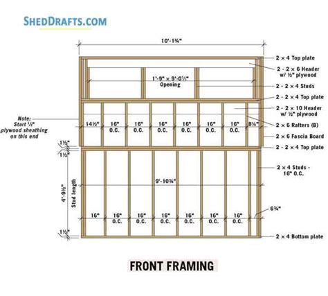 10×10 Clerestory Storage Shed Plans Blueprints