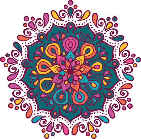 Hand Painted Dotted Mandala Floral Wall Decal Tenstickers