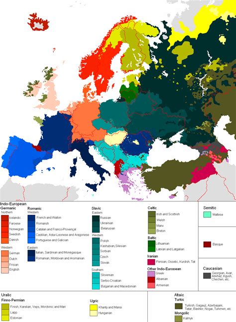 Languages In Europe Map