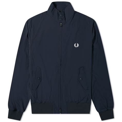 fred perry lightweight harrington jacket navy end global