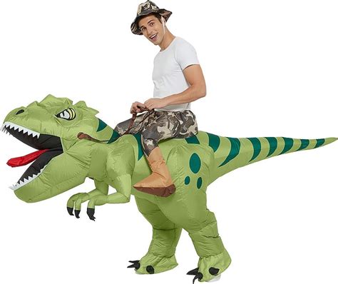 One Casa Inflatable Dinosaur Costume Riding T Rex Air Blow
