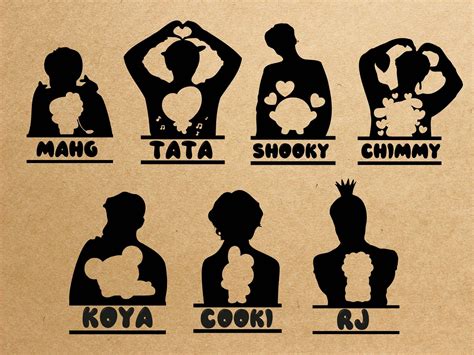 BTS Svg BT Svg BTS Character Svg Svg Files For Cricut And Silhouette Kpop Star Svg Clean Cut