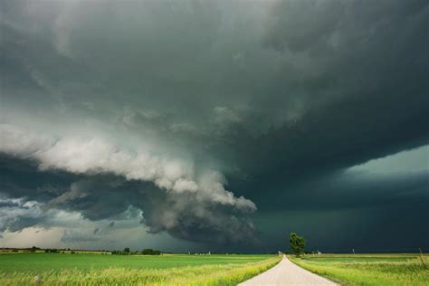 Supercell Thunderstorm Over Fields Photograph By Roger Hill Science