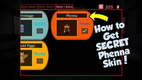 How To Get Secret Phenna Skin In Piggy Book 2 Ch 10 Youtube