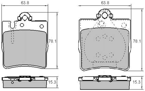 Brake pads set braking pad front brembo p 50 118 p new oe replacement (fits: Mercedes W202 W203 C180 C200 C230 C240 C270 C280 C320 Rear disc Brake Pads