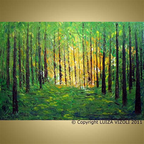Abstract Forest Paintings Forest Painting Birches Painting Oil