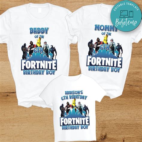Download Fortnite Video Game Family Matching Birthday Shirts | Bobotemp