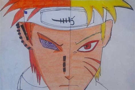 My New Drawing Of Pain And Naruto Naruto Amino