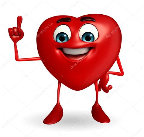 Heart Shape Character Is Pointing — Stock Photo © Pixdesign123 55558995