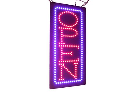 Buy Vertical Open Sign 24 Topking Signage Led Neon Open Store