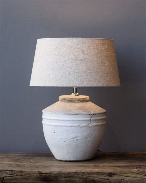 Amira white ceramic table lamp. Rustic Antique White Ceramic Lamp | For The Home ...