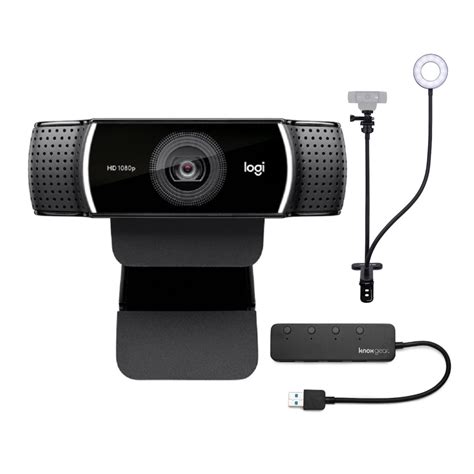 Logitech C922 Pro Stream 1080p Webcam With Stand And 4 Port Usb Hub