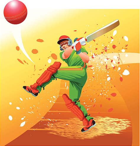 Cricket Player Clip Art Vector Images And Illustrations Istock