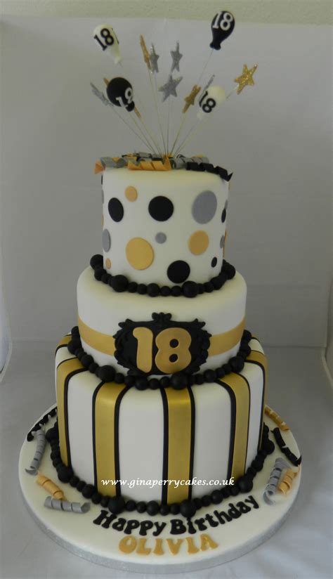 Birthday cake for women elegant. Image result for 18th birthday cake for men, gold, black, and white | 21st birthday cakes, 18th ...