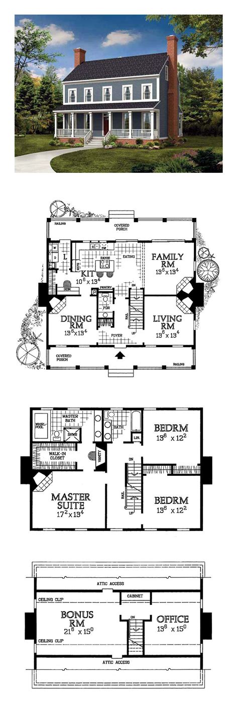 Colonial Home Floor Plans Homeplan One