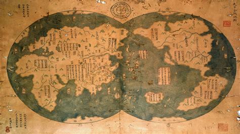 Chinese Vintage World Map Zheng He Uhd 4k Wallpaper Pixelzcc