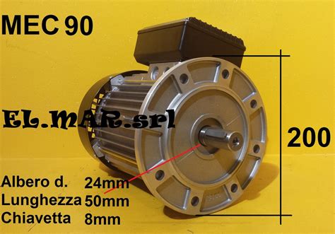 Motore Elettrico Monofase Flangiato B5 Giri 2800 1400 900 Rpm Poli 2 4