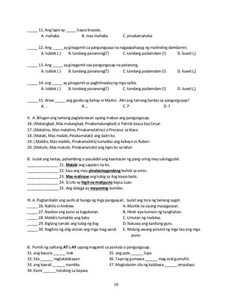 kaantasan ng pang uri filipino 4 worksheet grade lesson plan at mga vrogue