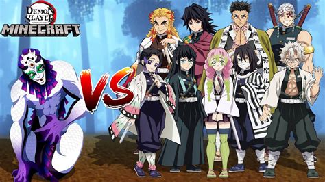 Upper Moon 5 Gyokko Vs All Hashira Demon Slayer Minecraft Battle