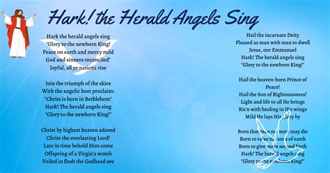 Hark The Herald Angels Sing Printable Lyrics Origins And Video