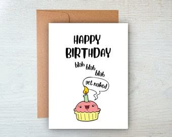 Naked Birthday Card Etsy