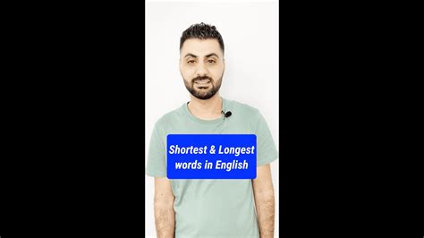 The Shortest And Longest Words In English Youtube