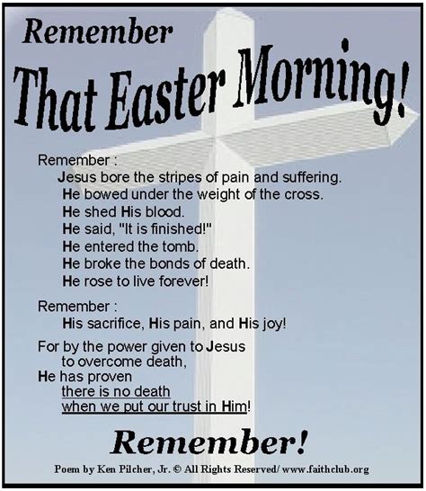 Remember That Easter Morning Blessing Poem Healing Words Easter Poems