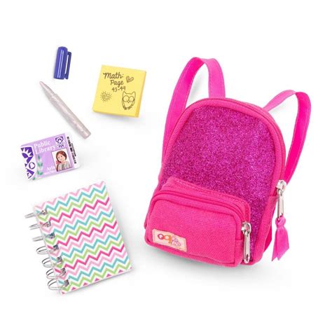 Our Generation School Bag Accessory Set For 18 Dolls School Smarts Doll Backpack American