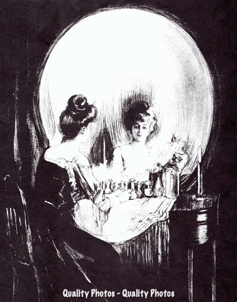 Skull Optical Illusion 85x11 Photo Print All Is Vanity Victorian Lady