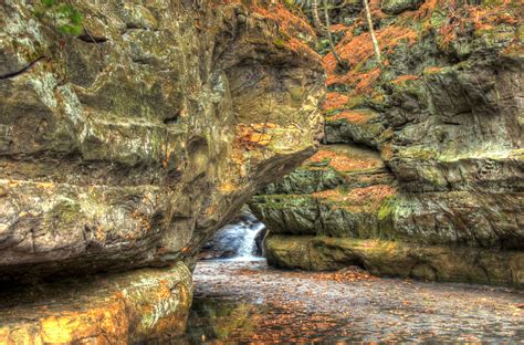 Scenic Gorge Landscape At Pewits Nest Natural Area Wisconsin Image