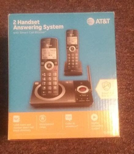 Atandt Cl82219 2 Handset Answering System Telephone Black 650530031847