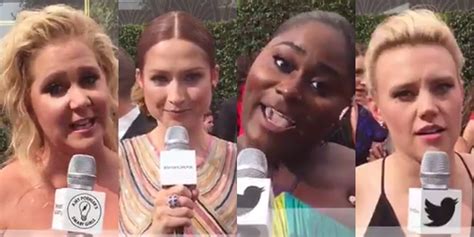 these celebs answered inspiring askhermore questions at emmys 2015 video 2015 emmy awards