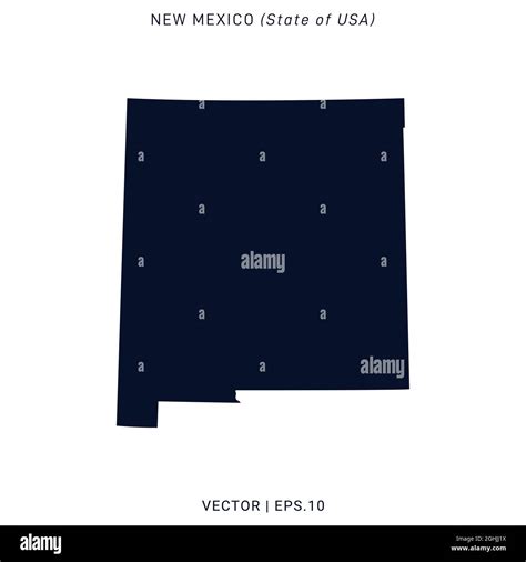 New Mexico Usa Map Vector Stock Illustration Design Template Vector