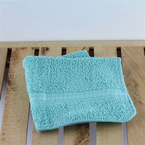 Mainstays Basic Solid Washcloth Clearly Aqua