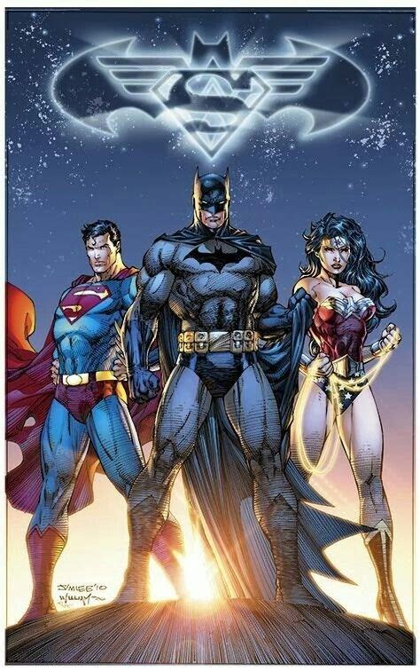 Trio De Heroes Cómics Batman Y Superman Heroe