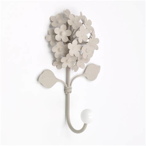 Flower Coat Hooks White Flowers Wall Hook Metal Flower Wall Hook